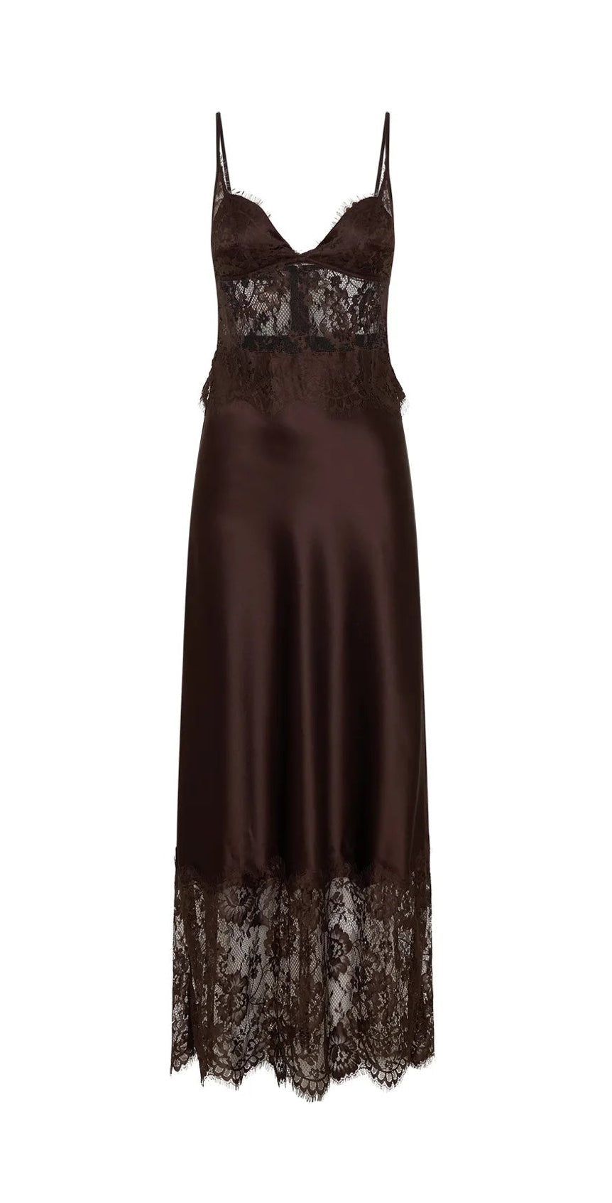 Sneaky Link- Jaz Hand Lace Maxi Dress- Chocolate- Size XL