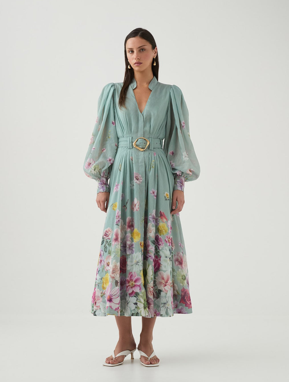 Aje- Fleur Shirtdress- Floral- Size 12