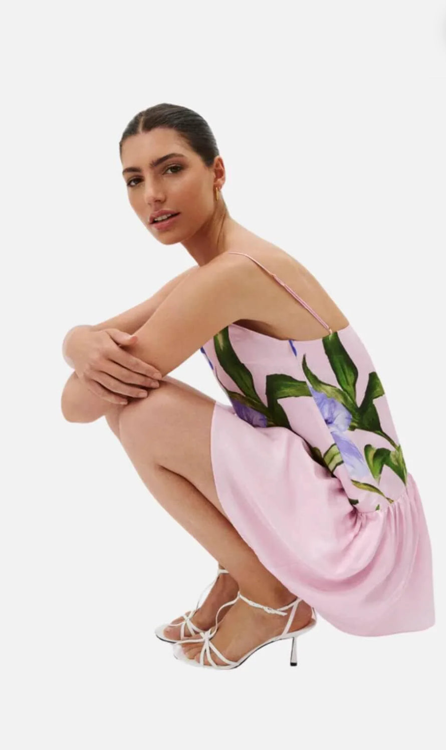 ROAME. - Livia Mini Dress- Elysium Blush Print- Size Medium