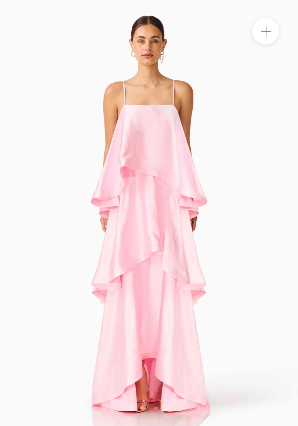 Elliatt- Tilly Tiered Maxi Dress in Pale Pink- Size L