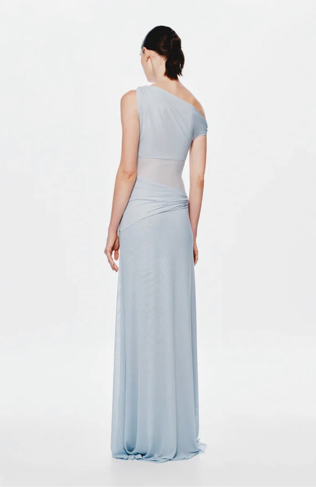 MISHA- The Sisal Mesh Maxi Dress- Dove Blue- Size 6