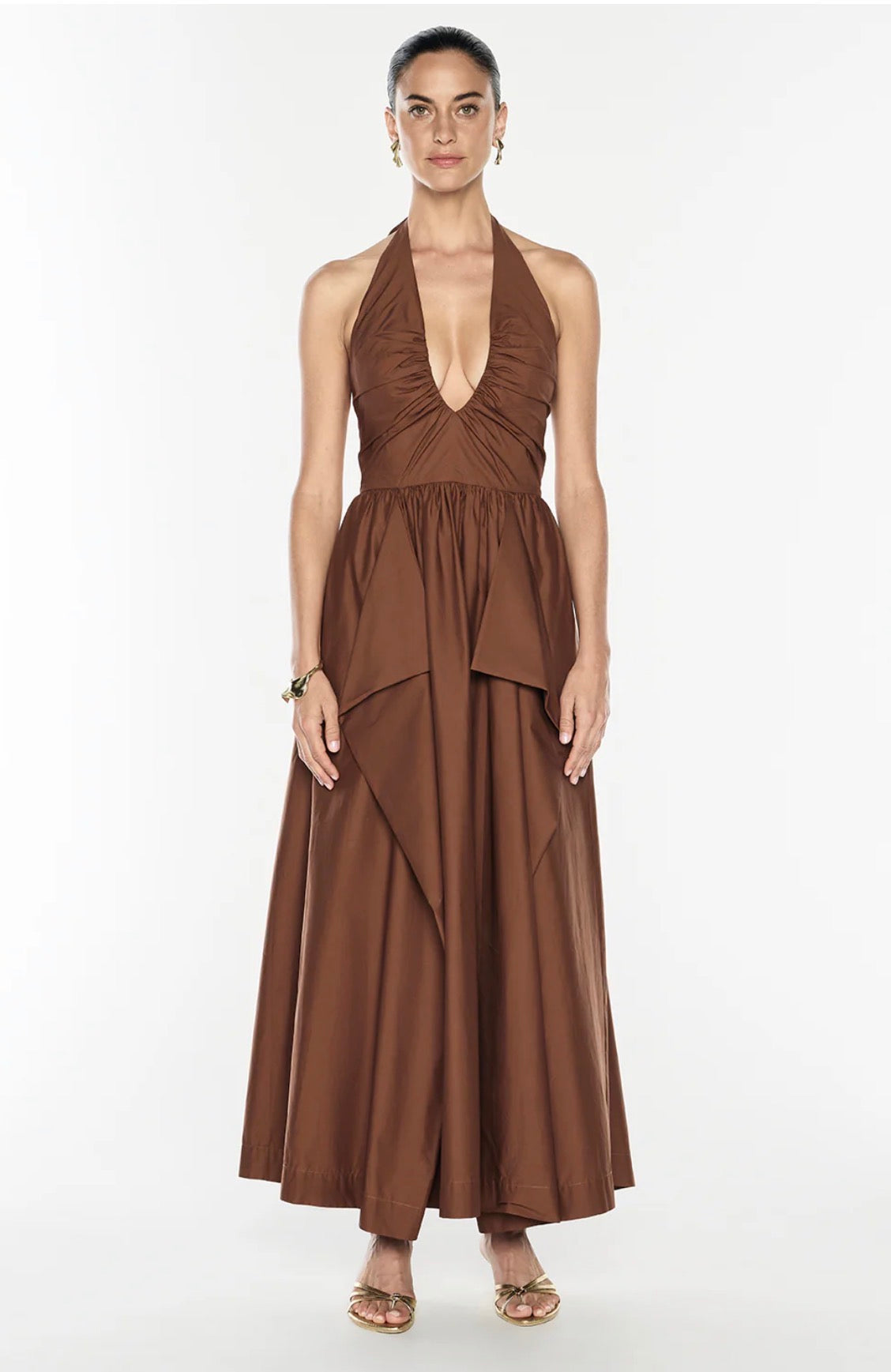 Manning Cartell- Provence Halter Dress– Cognac- Size 12 & 14