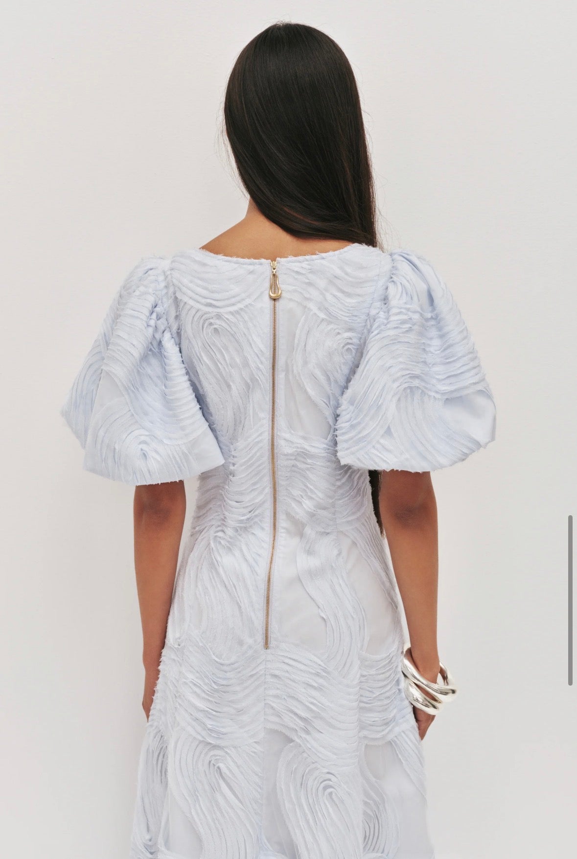 AJE – Wave Midi Dress- Pastel Blue- Size 12
