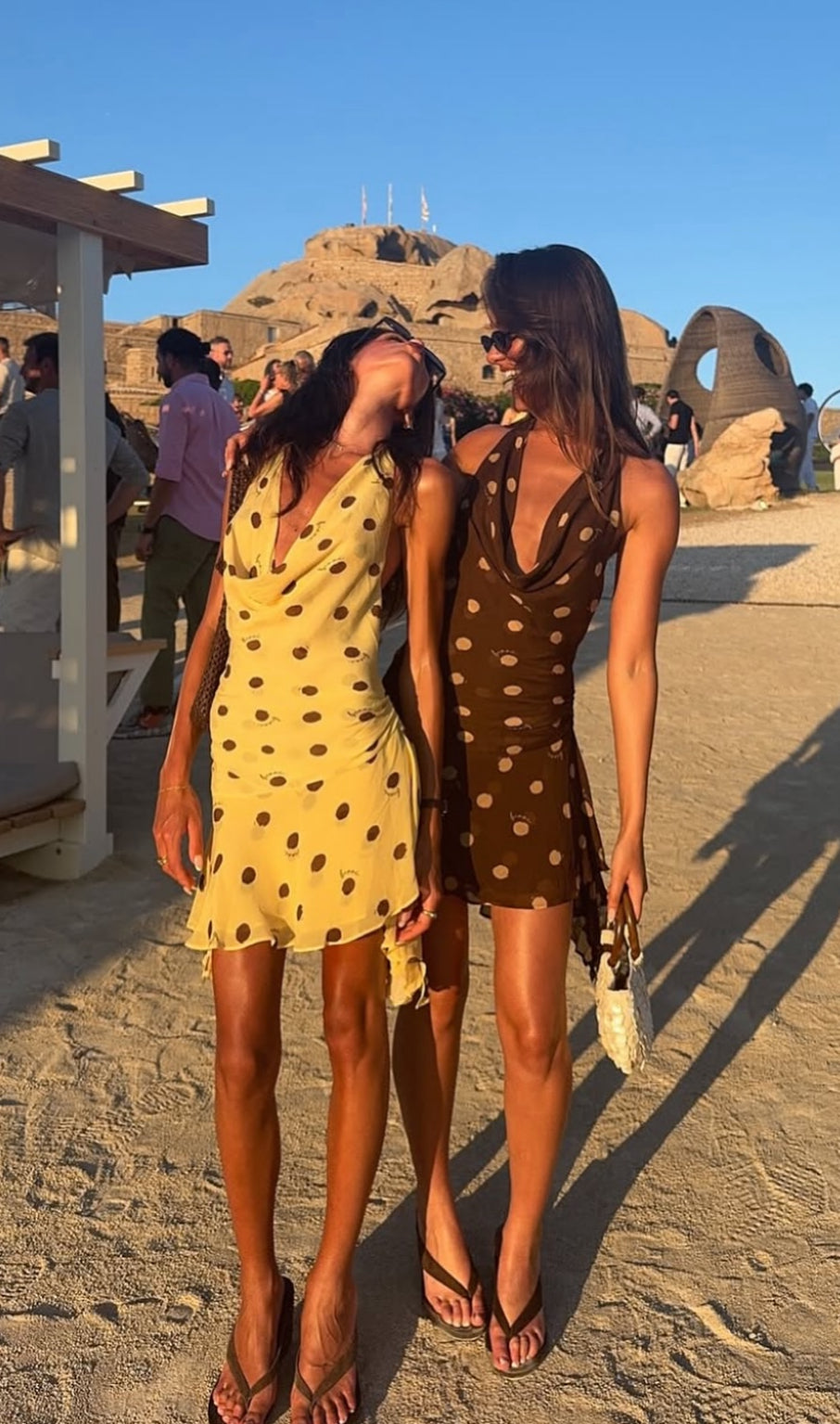 Benni – Harlow Dress – Espresso Polka Dot