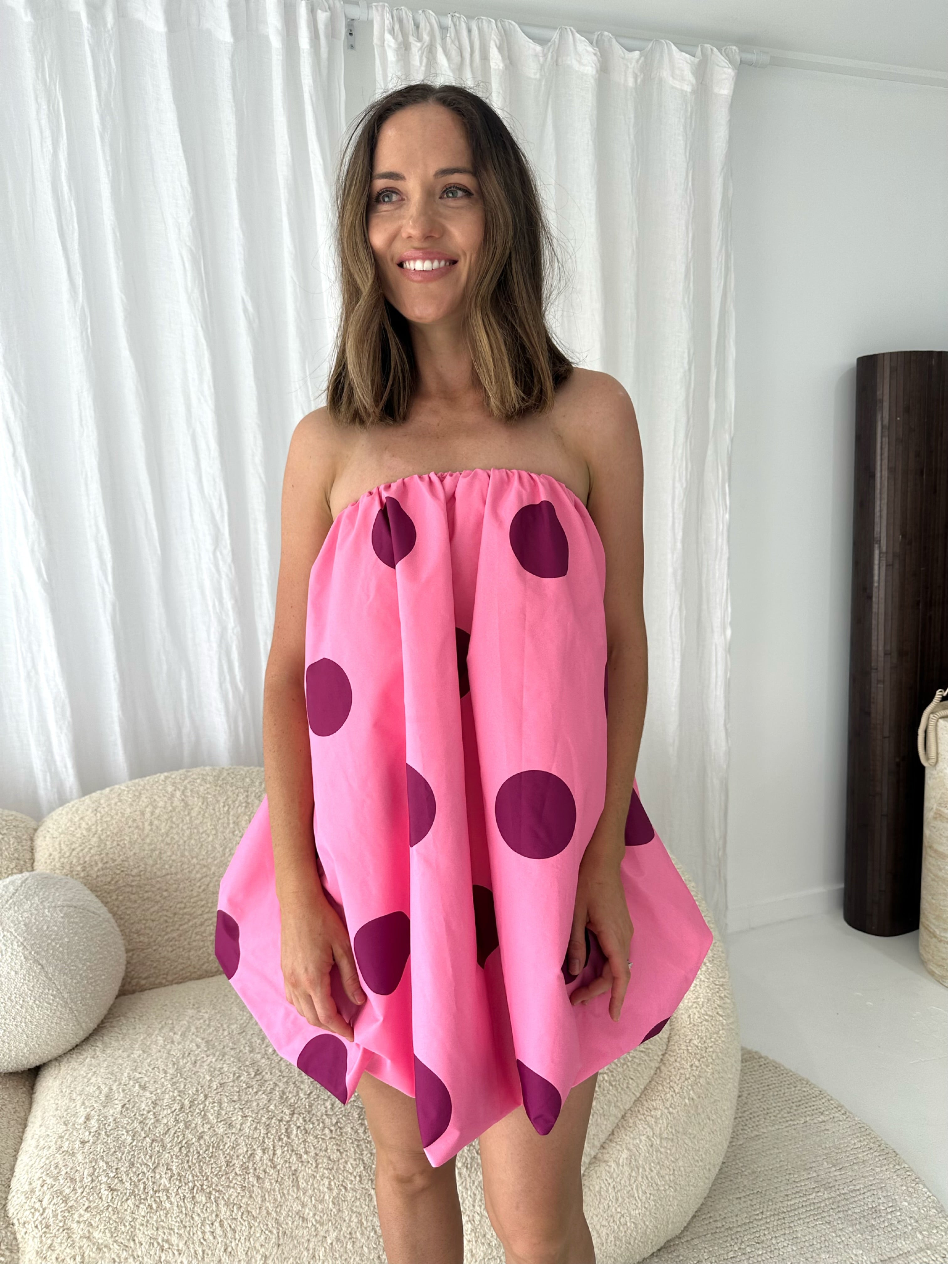 Wolf Gang- Gaia bubble Dress- Pink- Size Small & Large