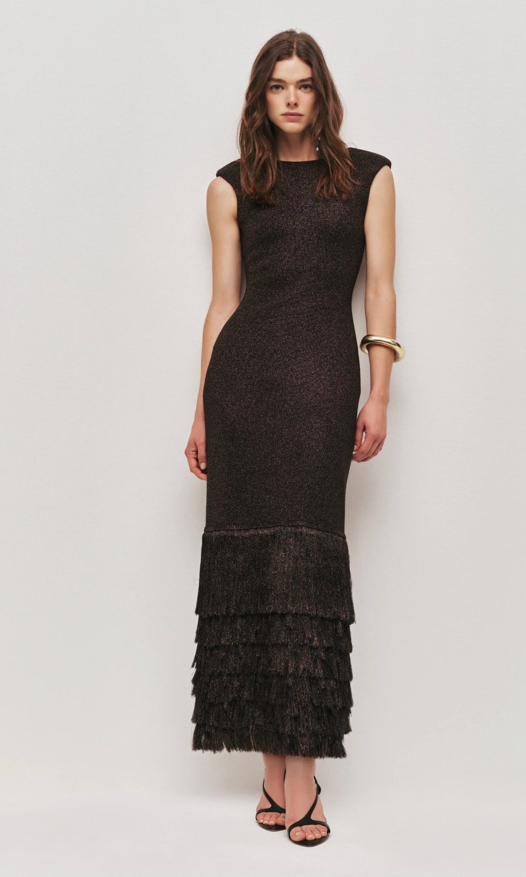 AJE – Breeze Knit Midi Dress- Chocolate – Size 8