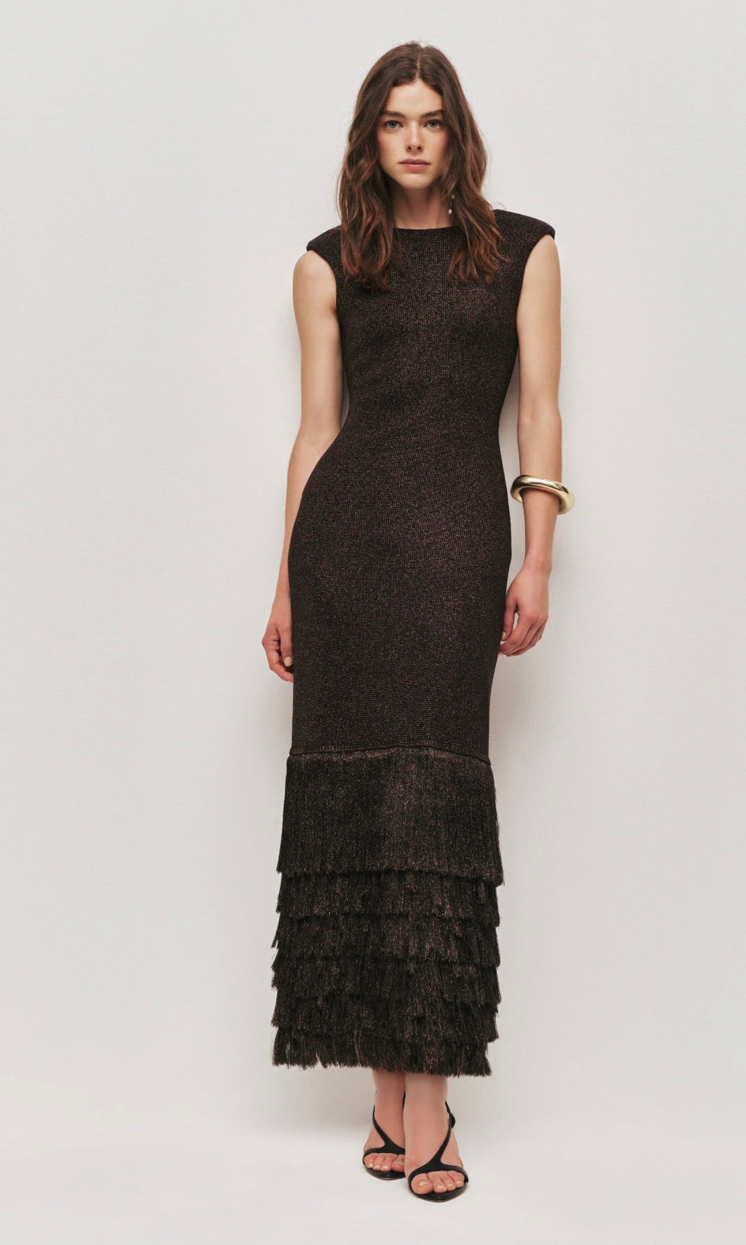 AJE – Breeze Knit Midi Dress- Chocolate – Size 8