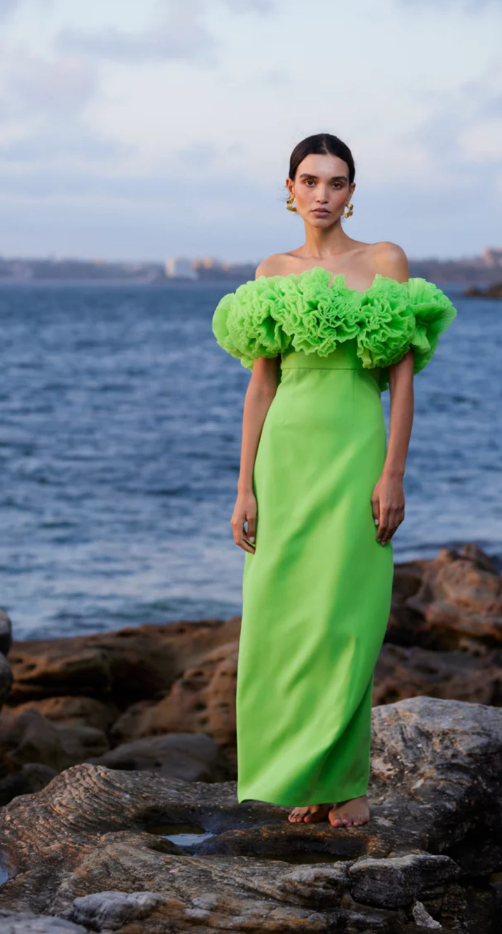 Sonya Moda- Sorrento Gown- Fluroescente Verde (Green)- Size 10