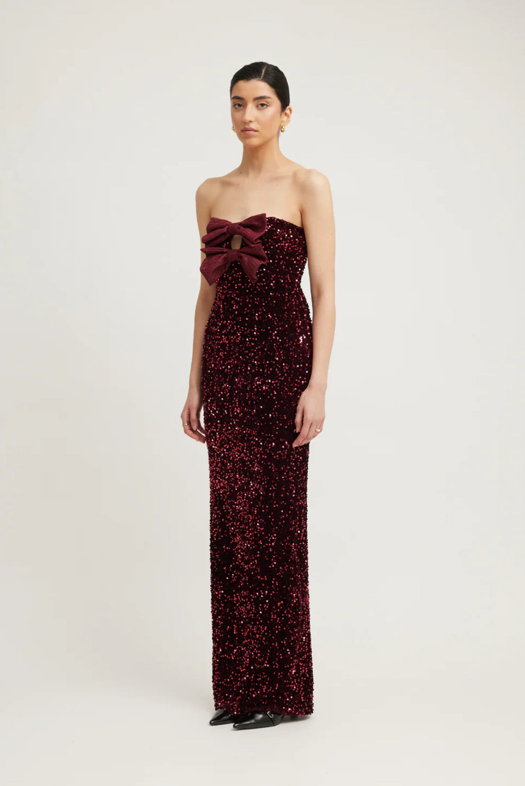 Tojha- Harlynne Dress - Merlot Sequin- Size 14