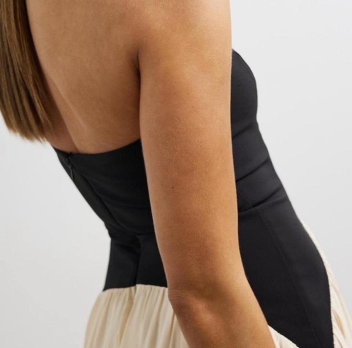 Minima Esenciales- Karis Drop Waist Maxi Dress- Black/Cream- Size 16