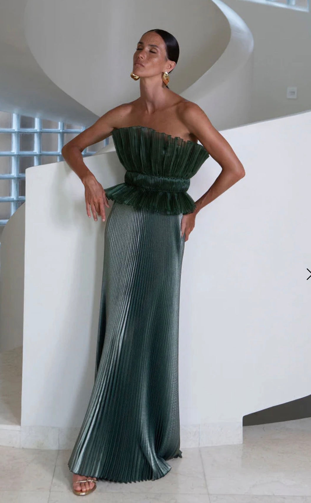 L’IDÉE – Masquerade Gown in Oil Shine- Size 14