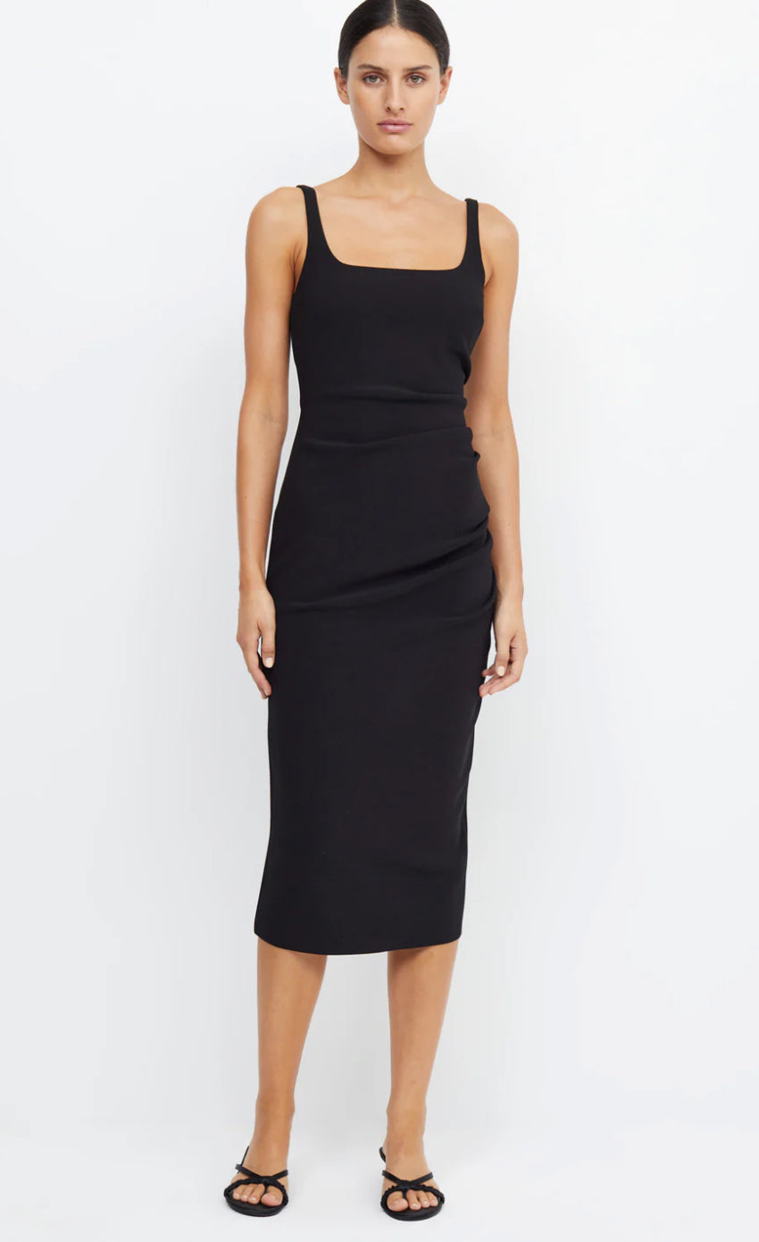 Bec + Bridge- Be Mine Square Neck Dress- Black- Size 10