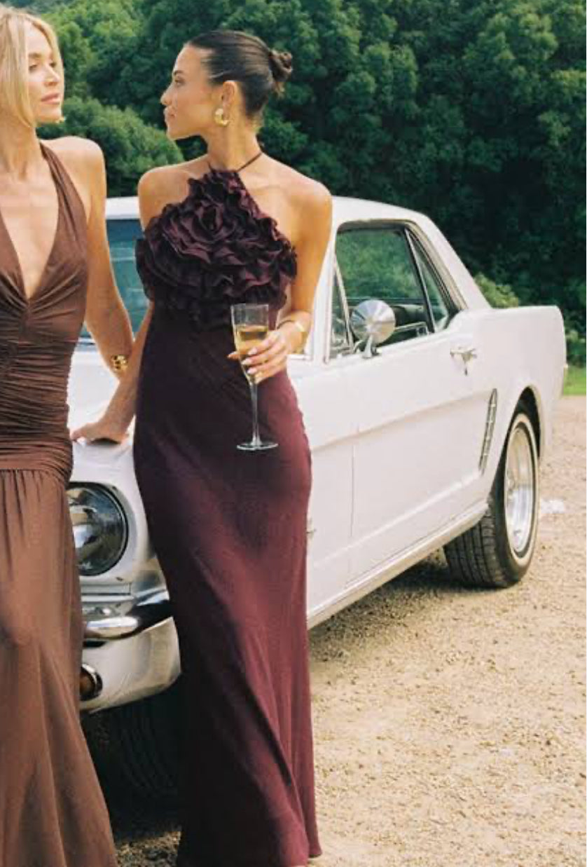 Jagger & Stone- Arabella Maxi Dress- Burgundy- Size Small