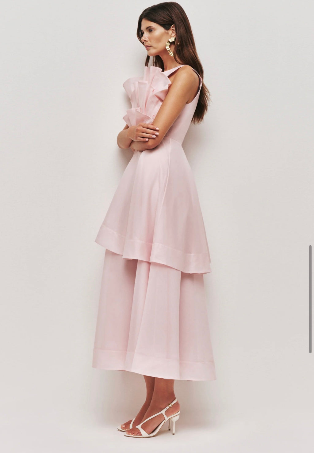 AJE– Selestia Midi Dress- Ash Pink- Size 14