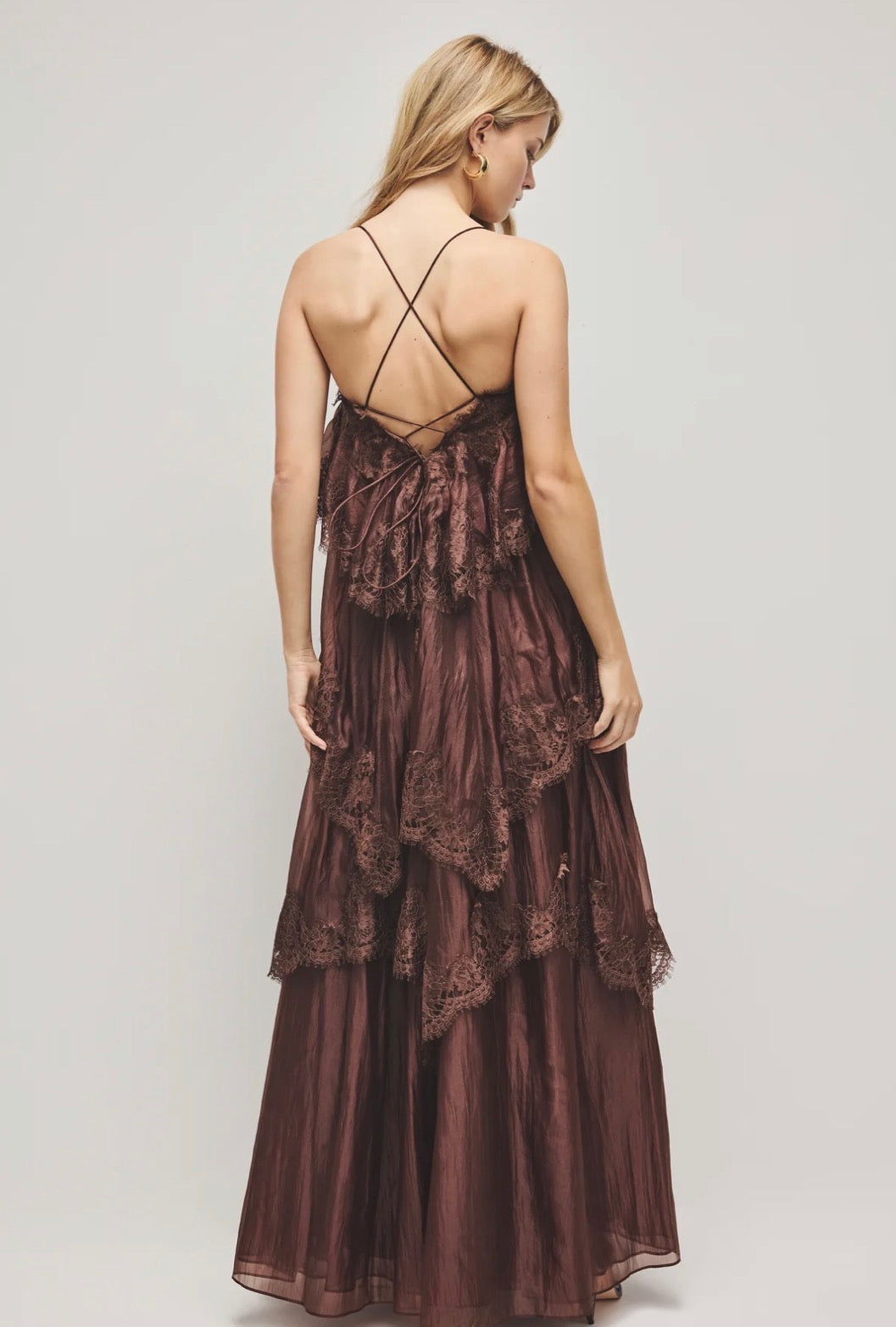AJE- Ophelia Lace Gown- Chocolate- size 6