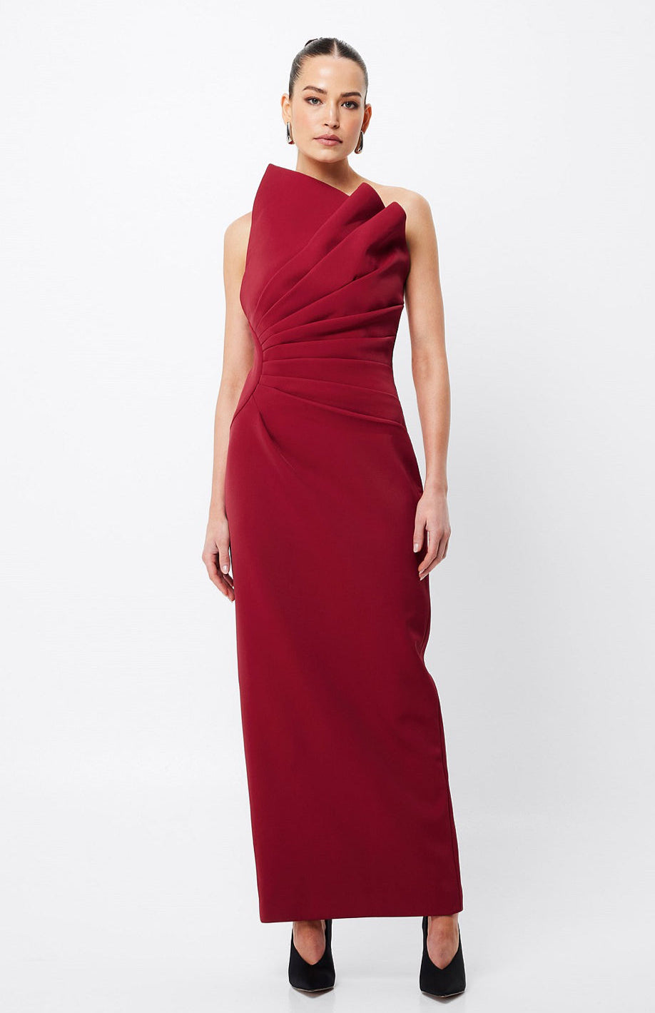 Mossman- Common Emotion Midi Dress- Crimson- Size 8