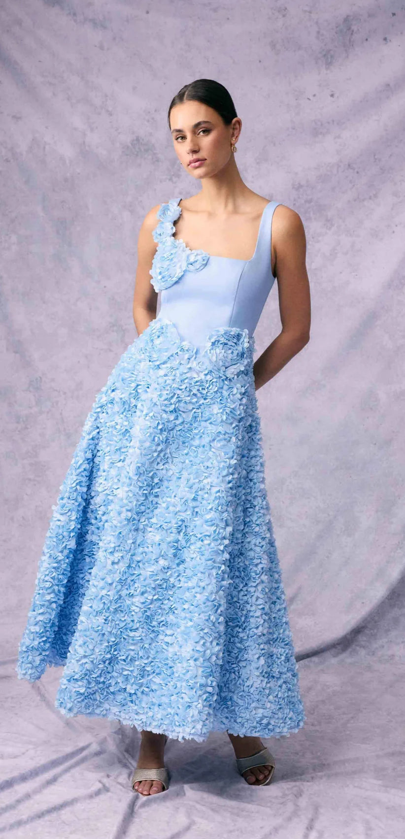 Elliatt- Kaia Floral Maxi Dress- Blue- Size XL