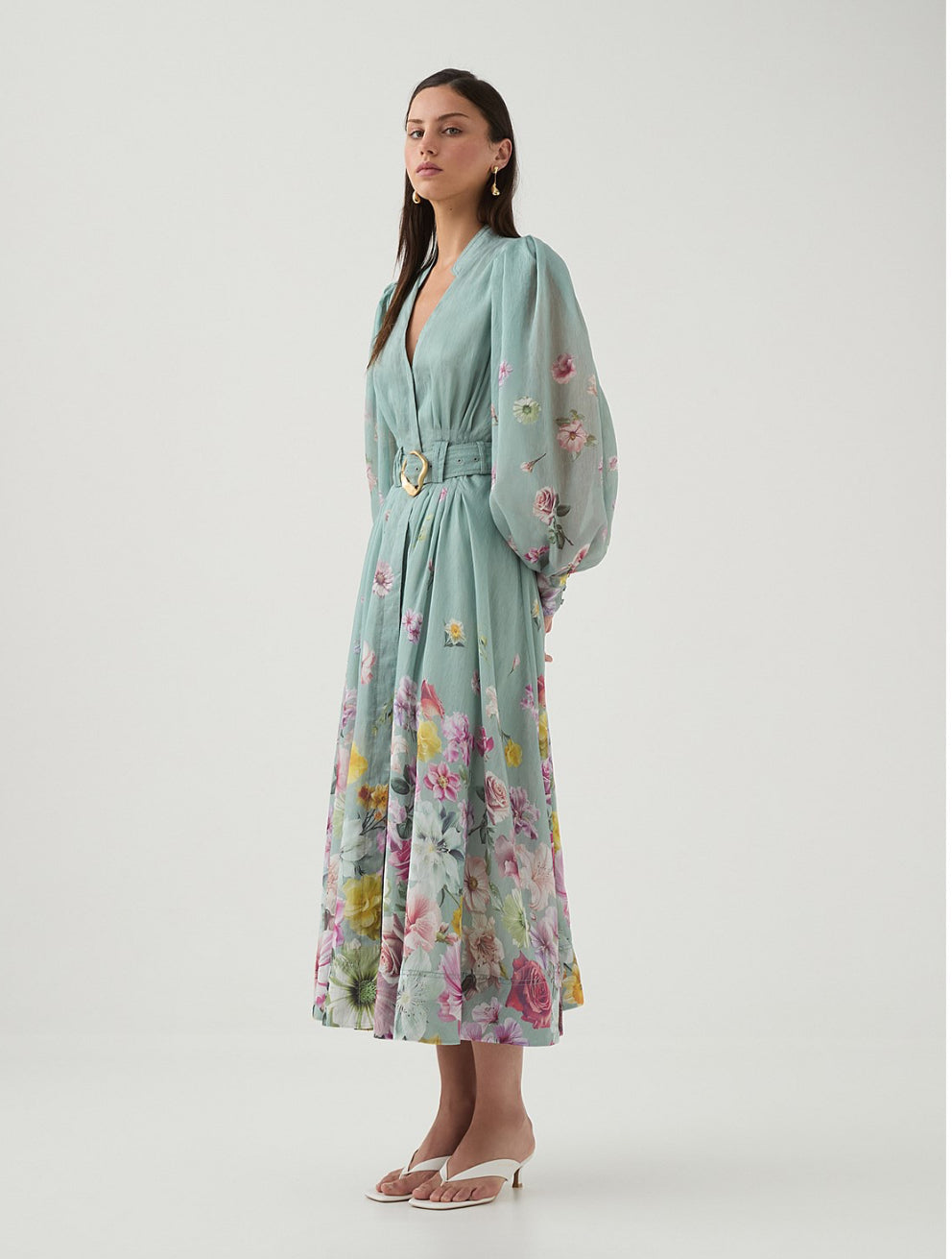 Aje- Fleur Shirtdress- Floral- Size 12