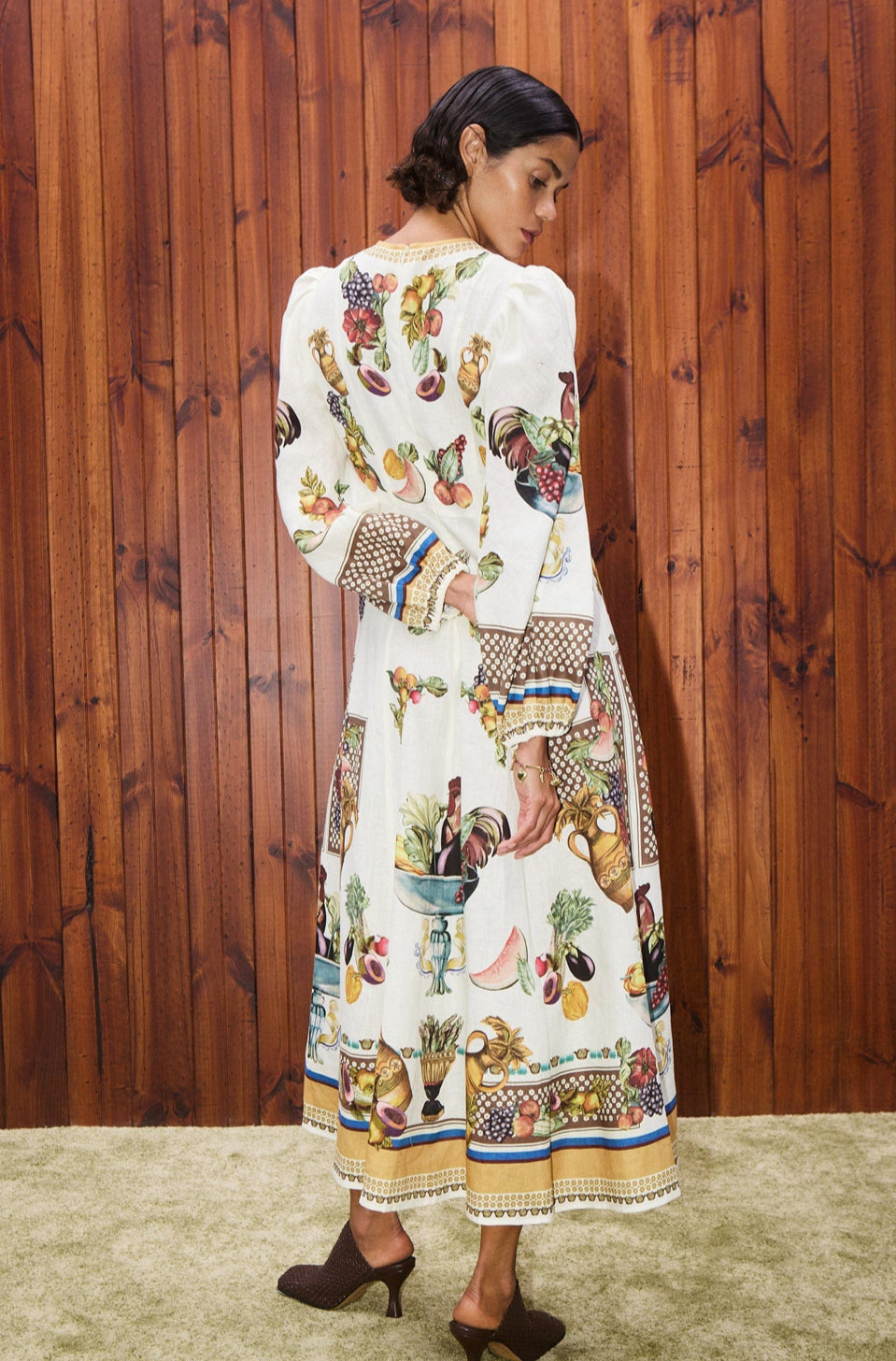 Alemais- Mercado Midi Dress- Size 8