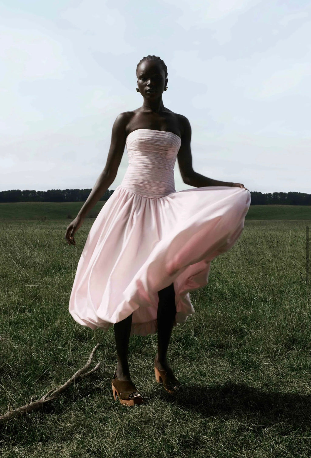 AJE– Violette Bubble Midi Dress- Pastel Pink- Size 10