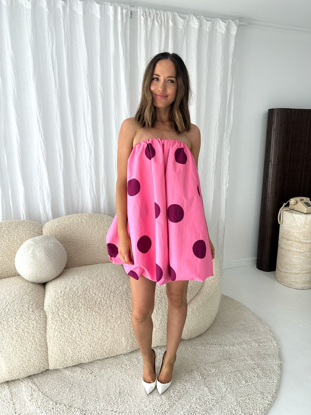 Wolf Gang- Gaia bubble Dress- Pink- Size Small & Large