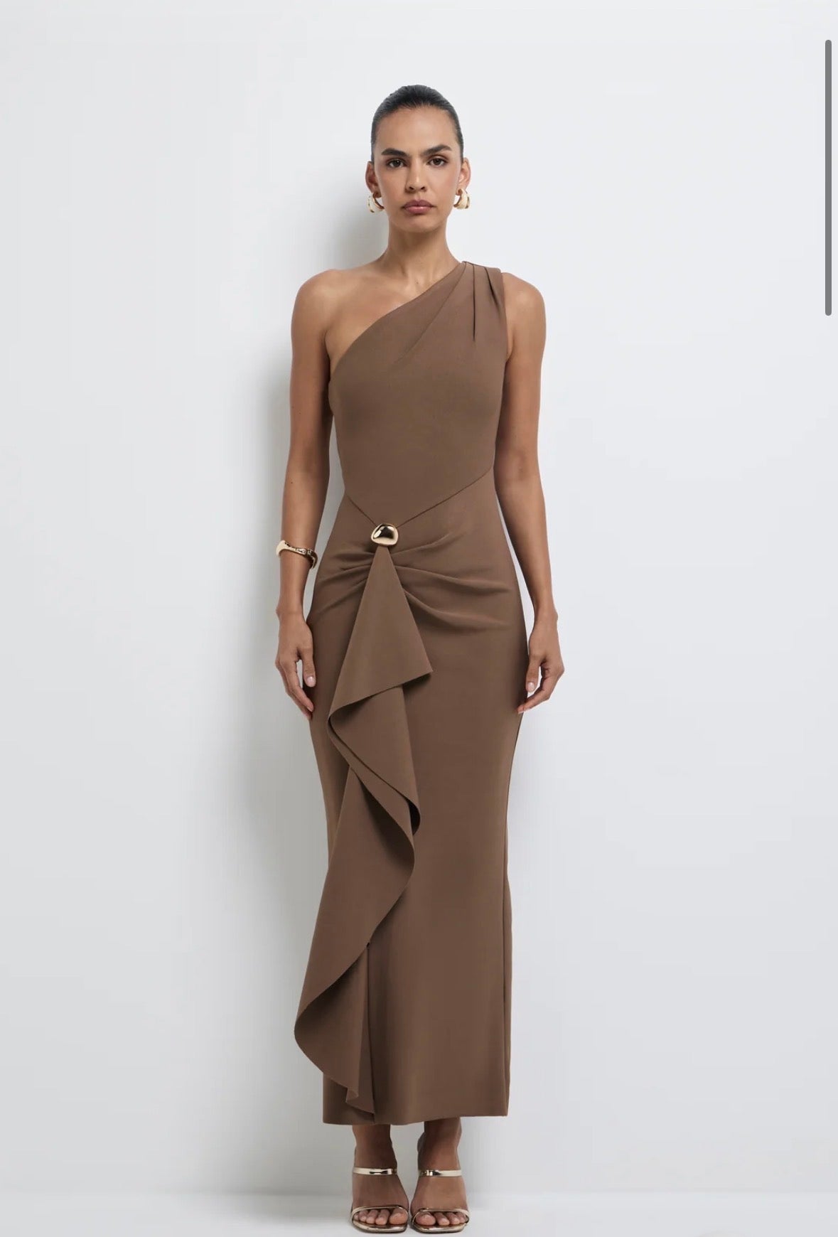 SHEIKE – Dominique Maxi Dress- Brown- Size 10