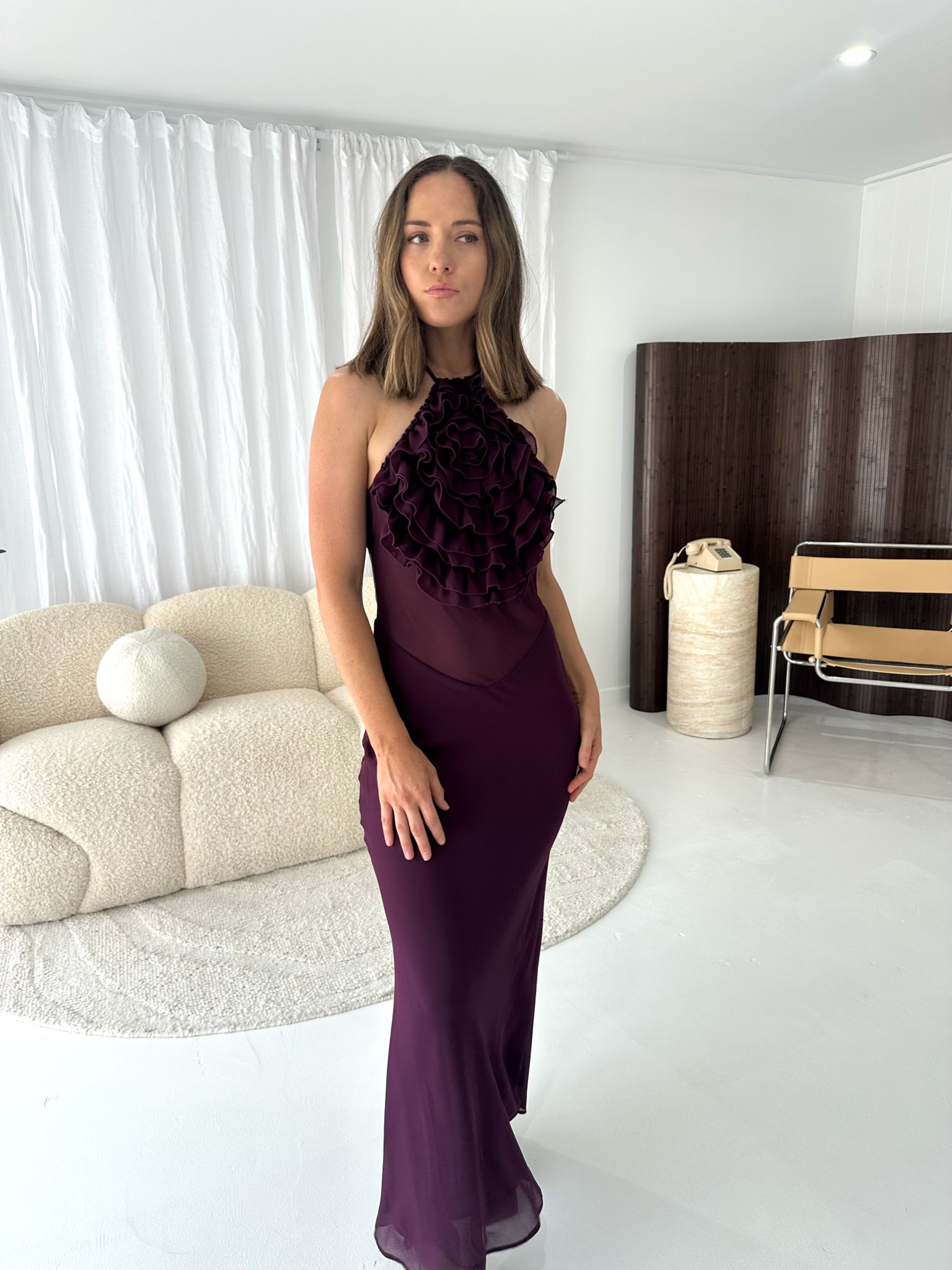 Jagger & Stone- Arabella Maxi Dress- Burgundy- Size Small