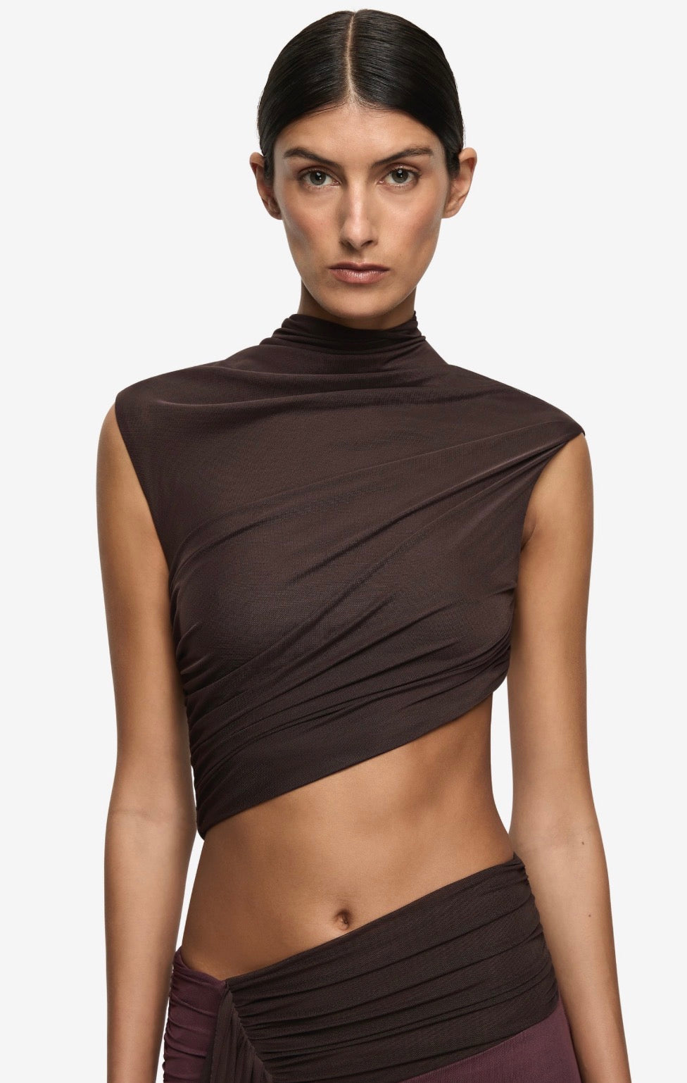 Bec + Bridge– Conni Twist Maxi Dress- Aubergine/Dark Choc- Size 8