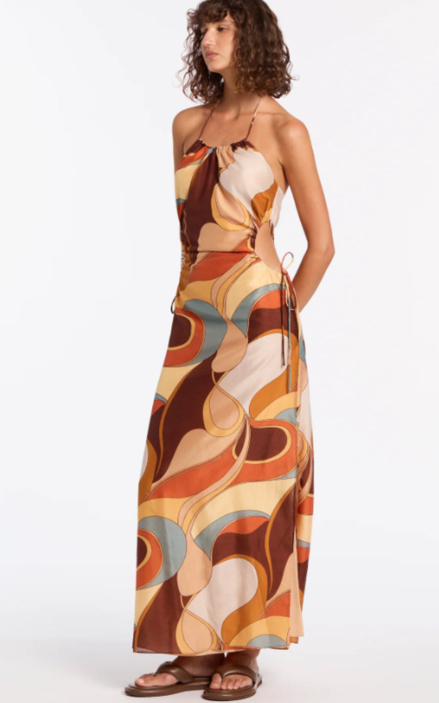 Sir The Label- Vista Halter Midi Dress- Size 8