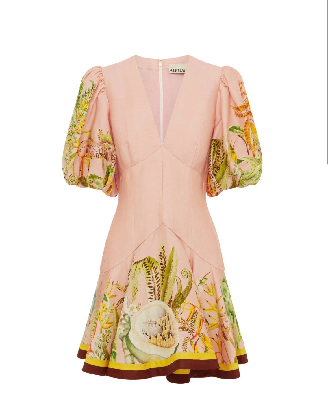 Alemais- Papaya Mini Dress- Blush- Size 10