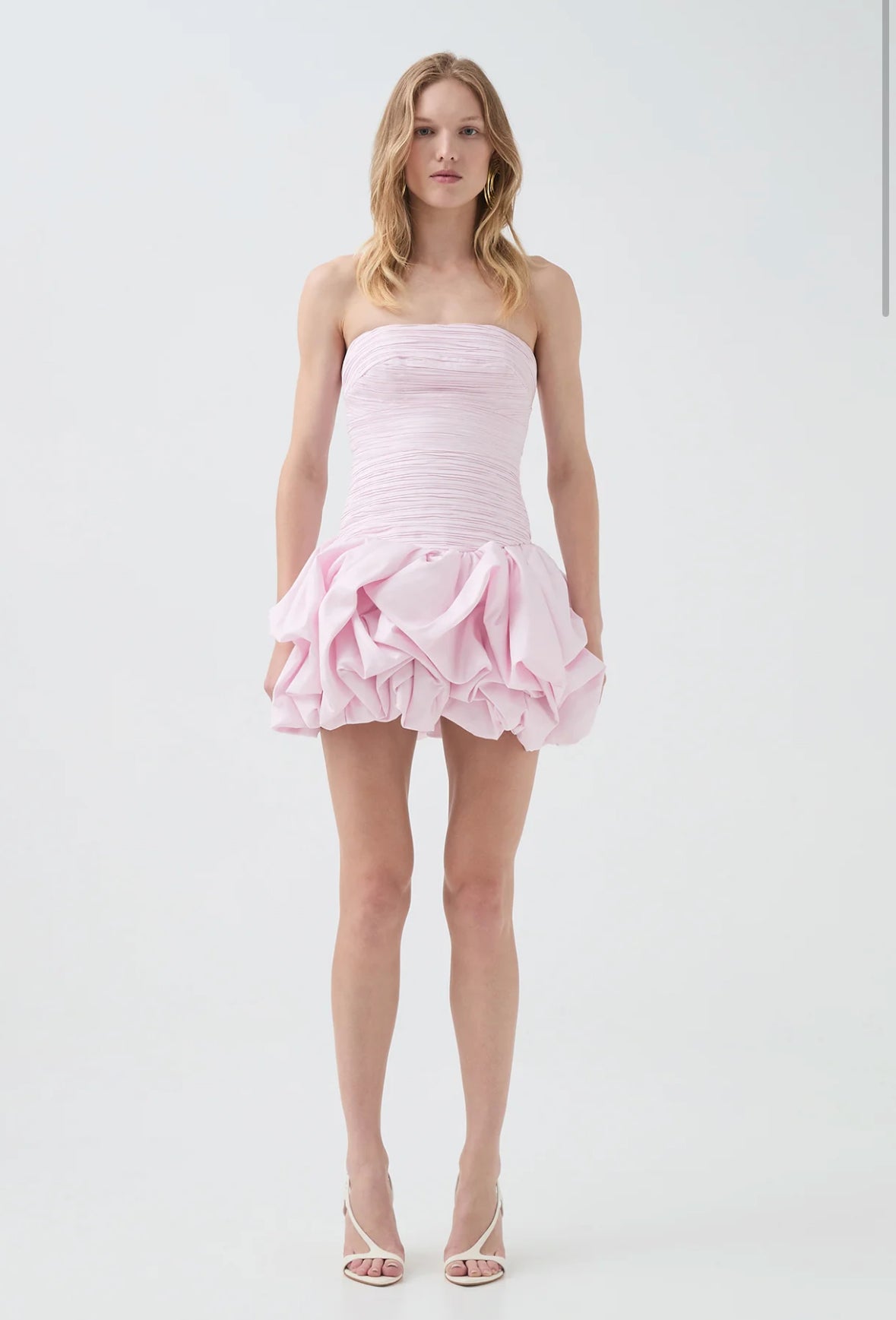 AJE- Violette Bubble Hem Mini Dress- Pastel Pink- Size 12