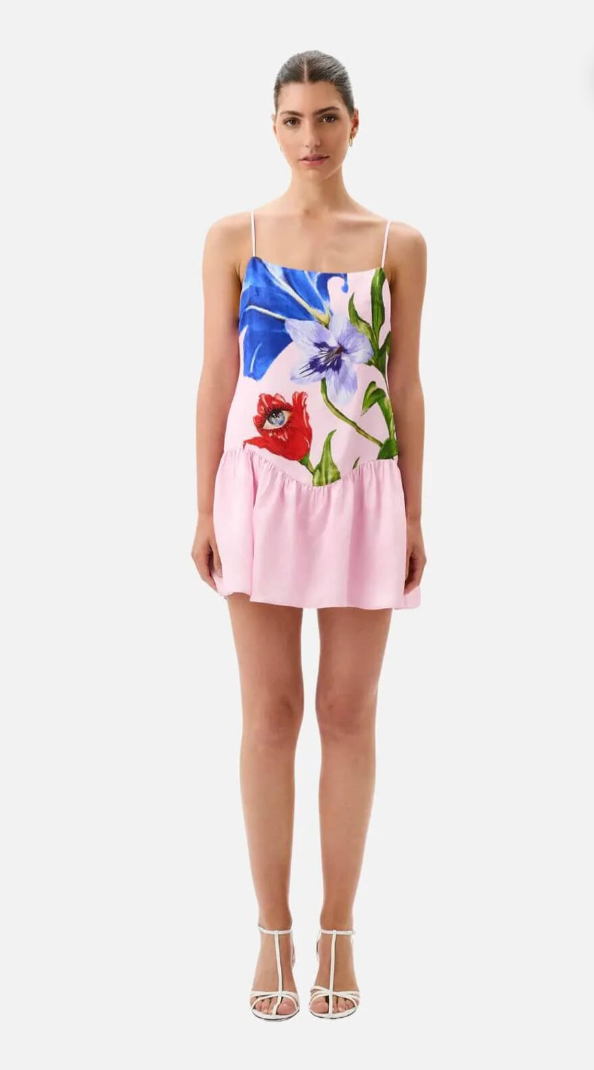 ROAME. - Livia Mini Dress- Elysium Blush Print- Size Medium