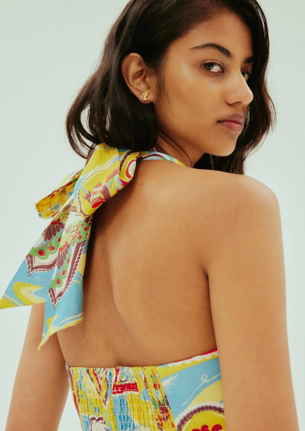 Alemais- Emilio Midi Dress- Red/Yellow- Size 12