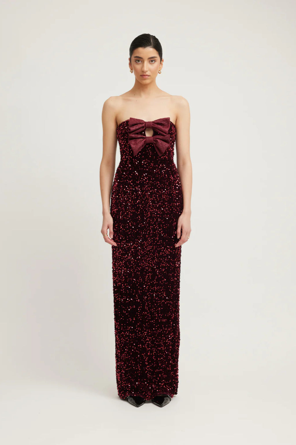 Tojha- Harlynne Dress - Merlot Sequin- Size 14