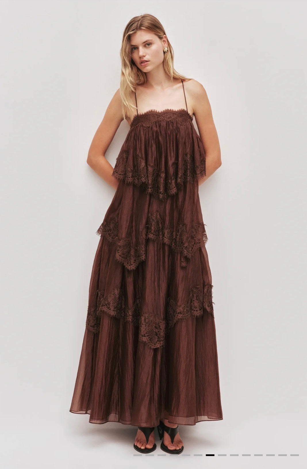 AJE- Ophelia Lace Gown- Chocolate- size 6