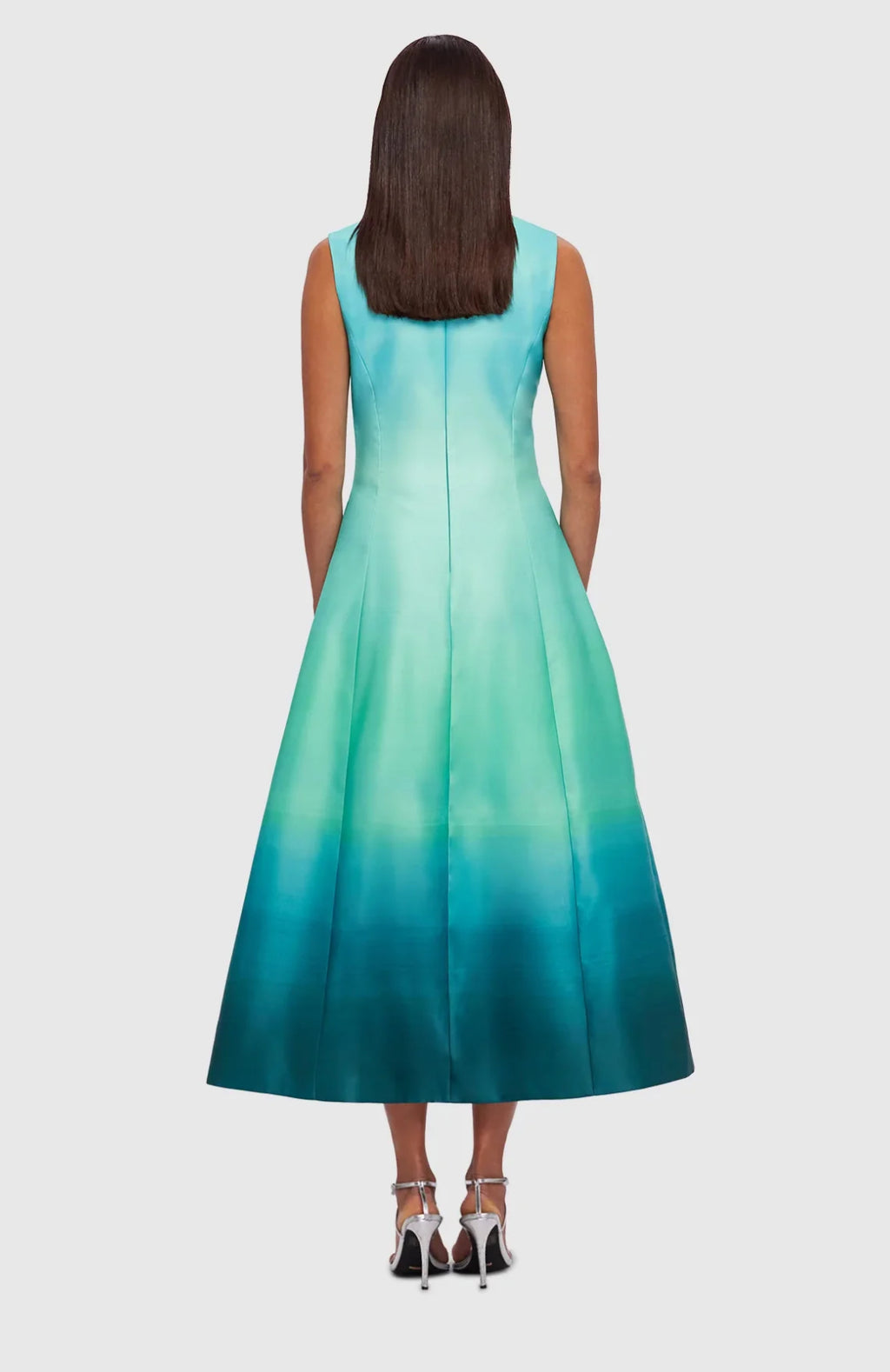 Leo Lin- Cleo Sleeveless Midi Dress- Ombre Aqua- Size 14