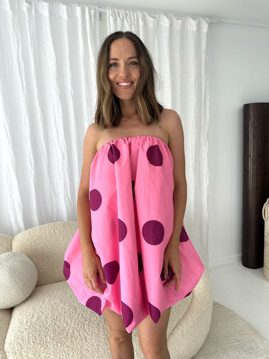 Wolf Gang- Gaia bubble Dress- Pink- Size Small & Large