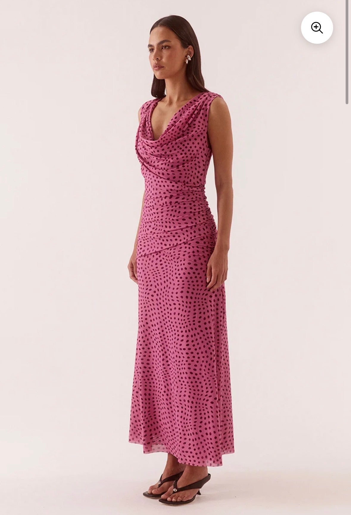 Sovere– Zuri Maxi Dress- Mauve Spot- Size 8