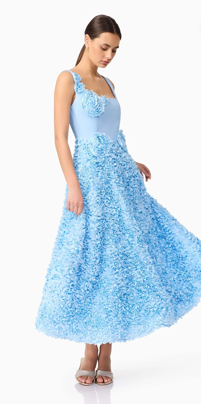 Elliatt- Kaia Floral Maxi Dress- Blue- Size XL