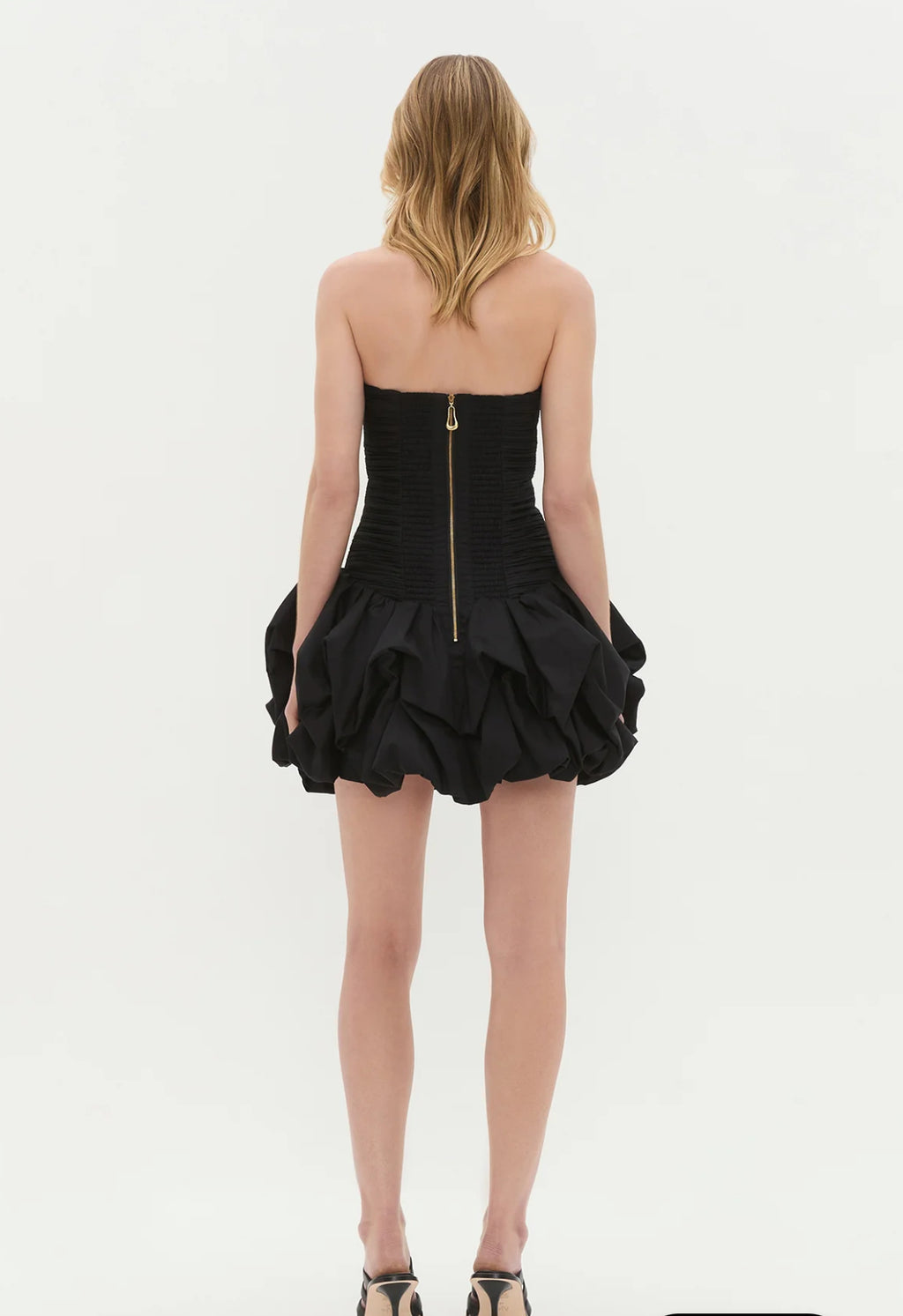 AJE- Violette Bubble Hem Mini Dress- Black- Size 14