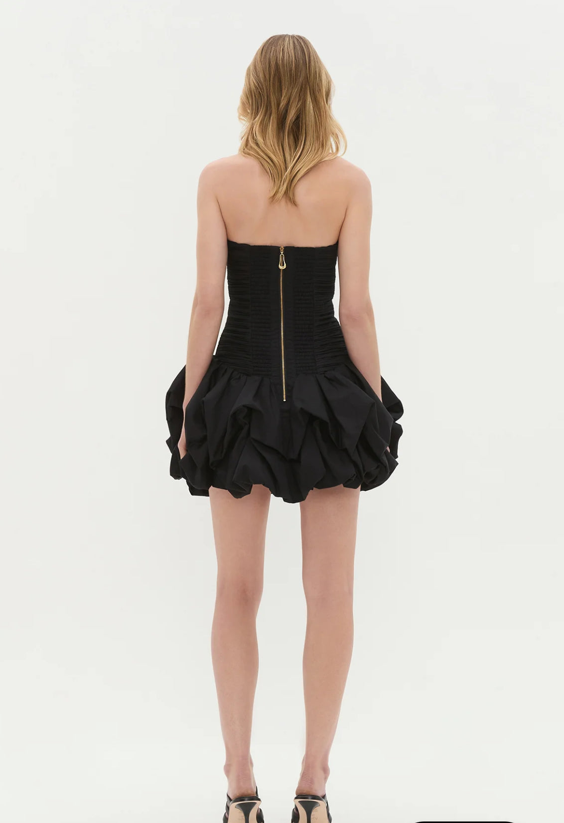 AJE- Violette Bubble Hem Mini Dress- Black- Size 14