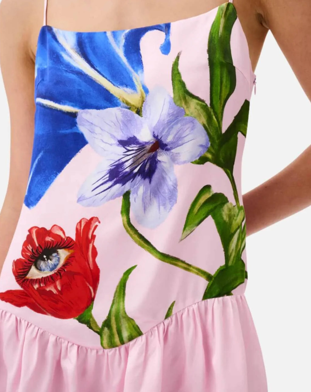 ROAME. - Livia Mini Dress- Elysium Blush Print- Size Medium