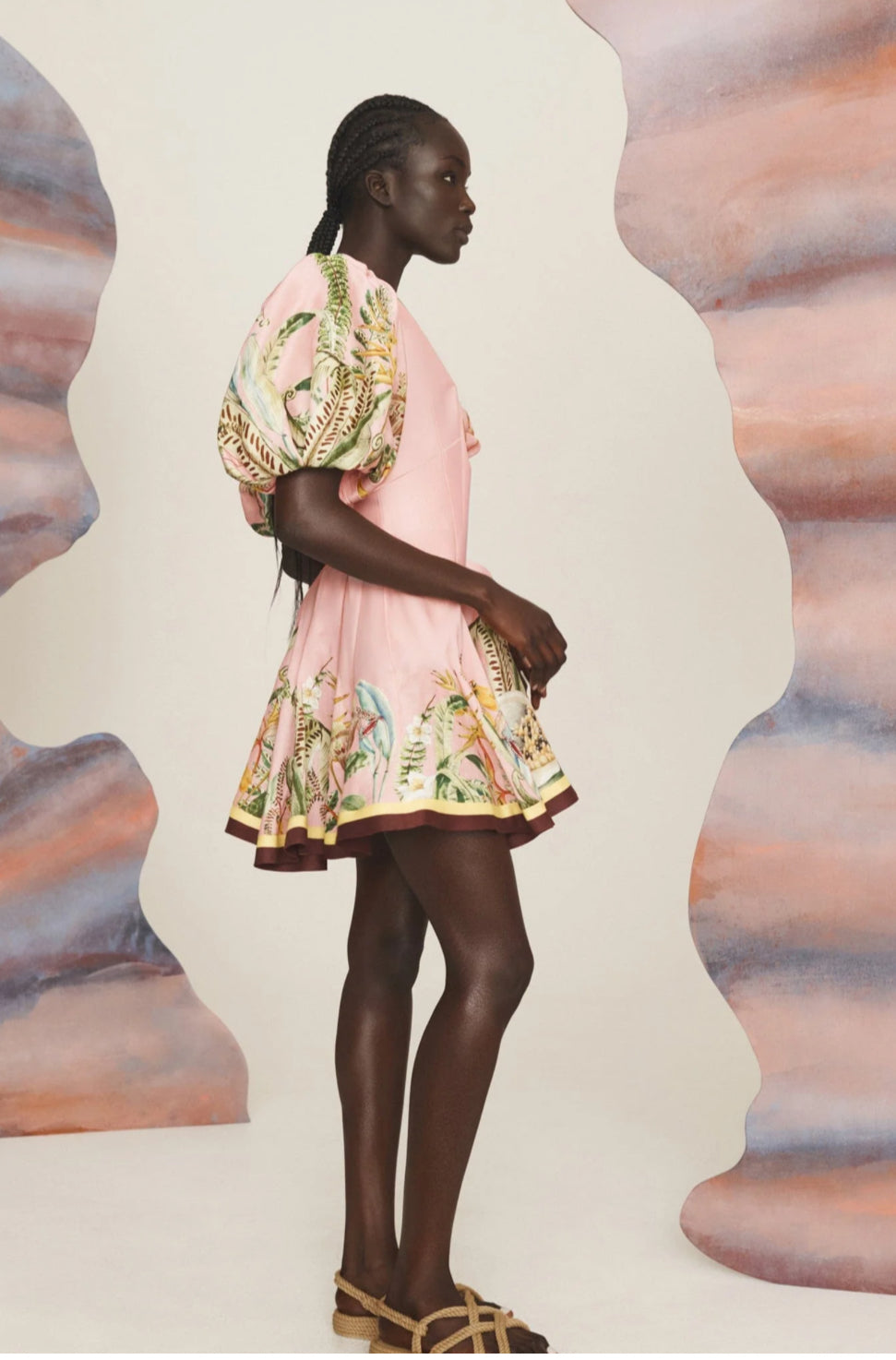 Alemais- Papaya Mini Dress- Blush- Size 10