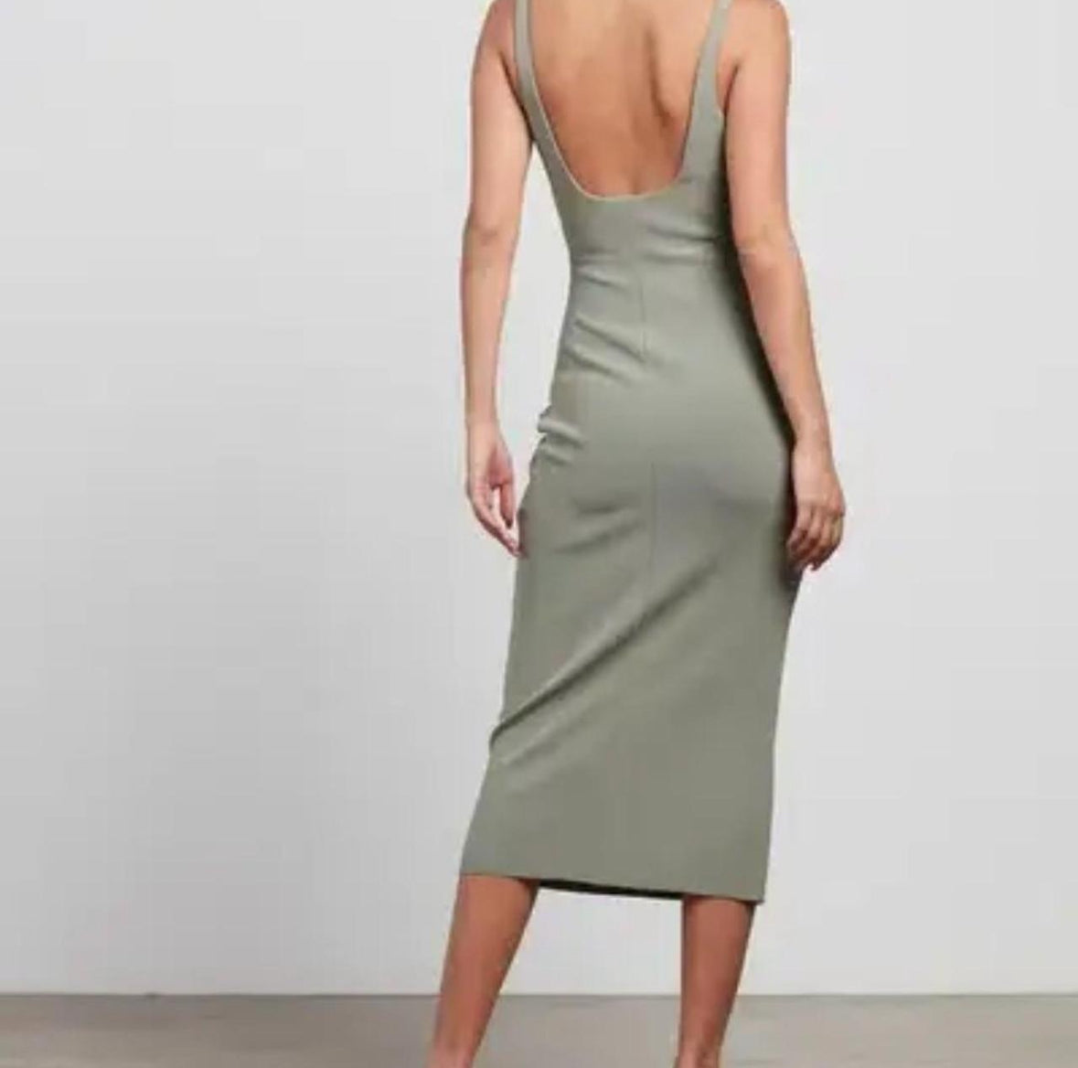 Bec + Bridge- Be Mine Square Neck Dress- Sage- Size 12