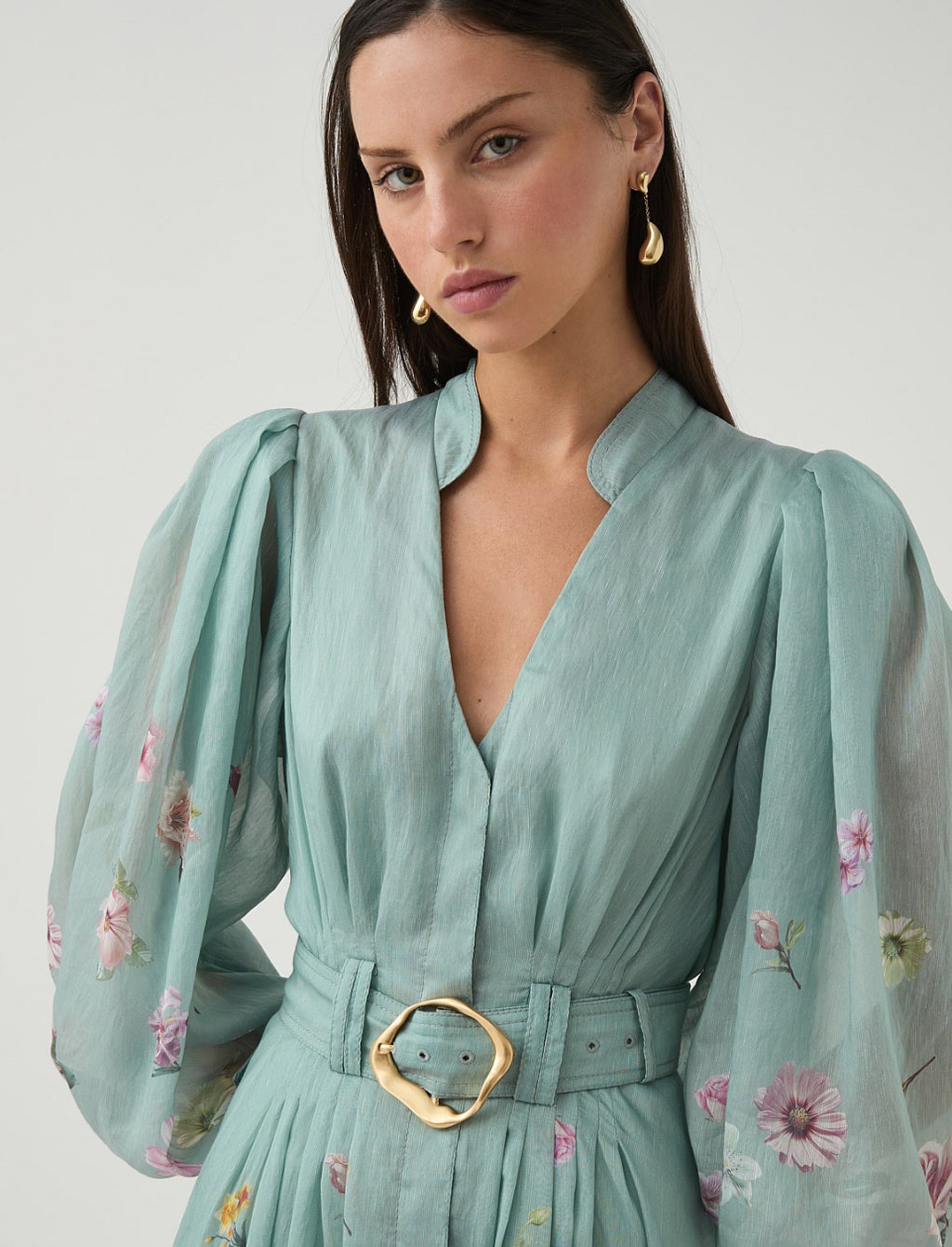 Aje- Fleur Shirtdress- Floral- Size 12