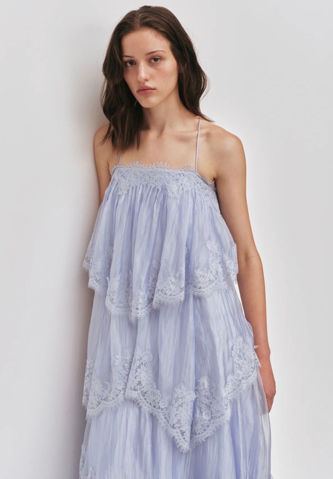 AJE- Ophelia Lace Gown- Blue- Size 8