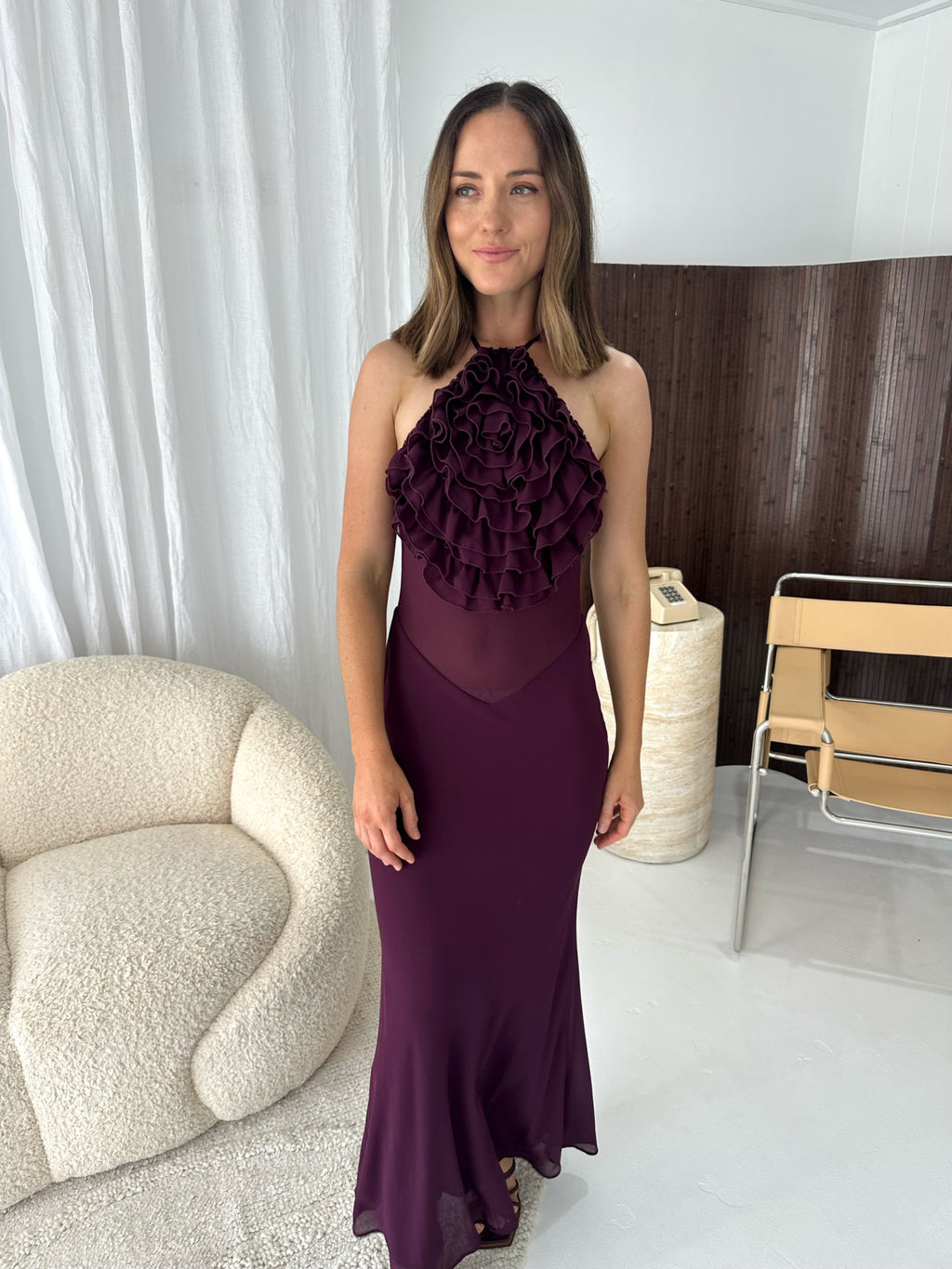 Jagger & Stone- Arabella Maxi Dress- Burgundy- Size Small