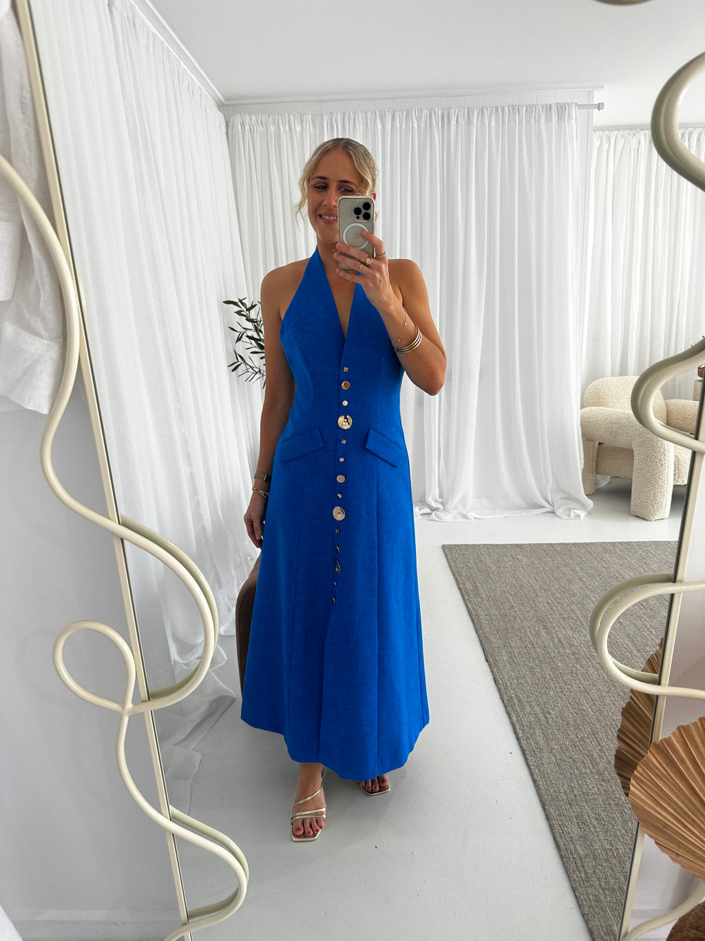 Sheike- Shai Maxi Dress- Blue- Size 10