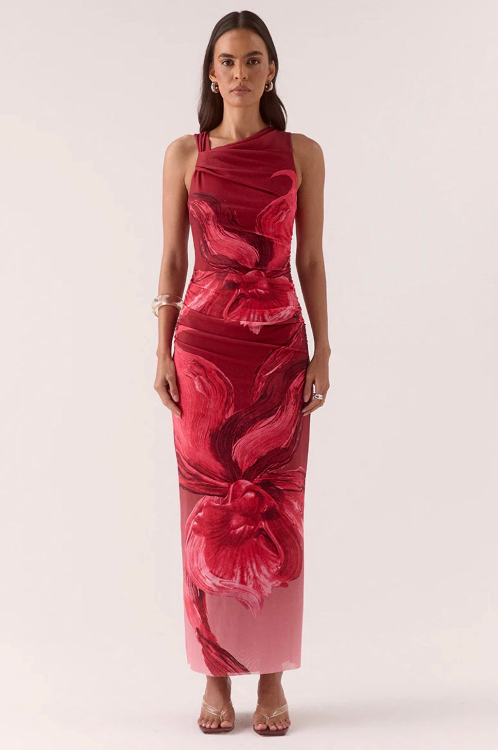 SOVERE- Florence Dress- Raspberry- Size 8