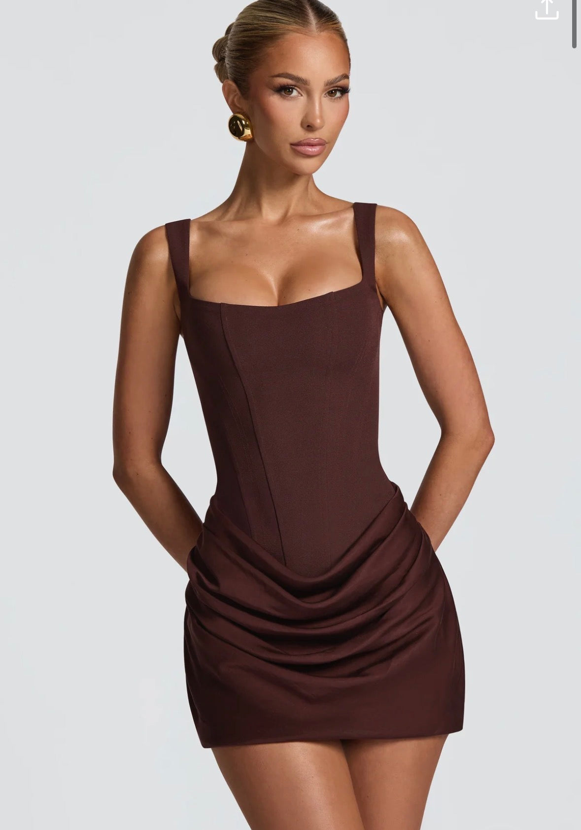 Babyboo- Cornelia Mini Dress- Plum- Size S